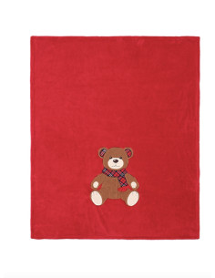 THEODORE Plaid pile ricamo orsetto