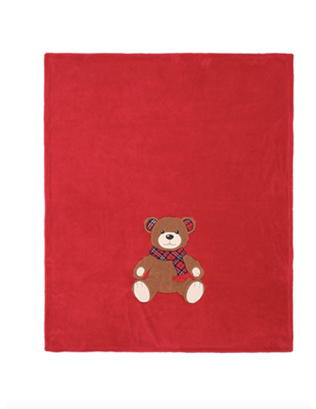 THEODORE Plaid pile ricamo orsetto