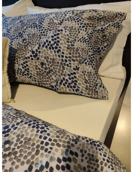 MOSAICO Copripiumino MAXI in Cotone No Stiro con Federe