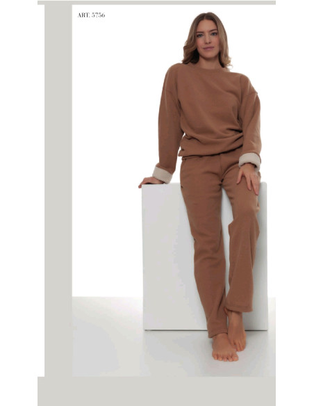 TUTA Pigiama donna caldo soffice cotone