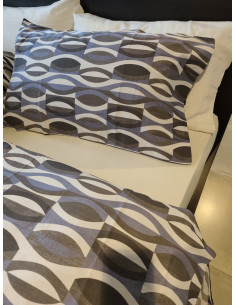 DOLLY Parure Copripiumino matrimoniale con federe  cotone NO STIRO