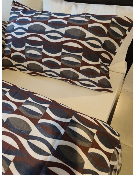 DOLLY Copripiumino matrimoniale con federe cotone NO STIRO