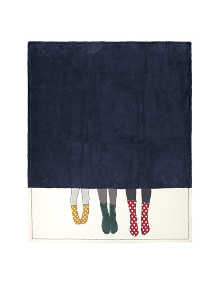 VICINI VICINI Plaid pile ricamo simpatico ricamo