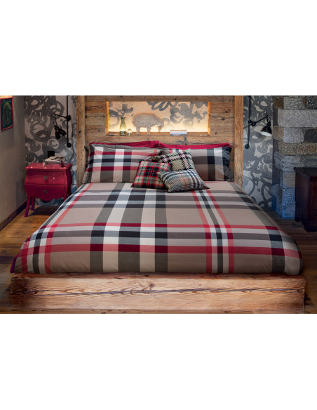 LENNOX Copripiumino piazza e mezza con Federa cotone pettinato