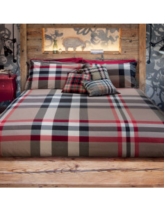 LENNOX Copripiumino piazza e mezza con Federa cotone pettinato