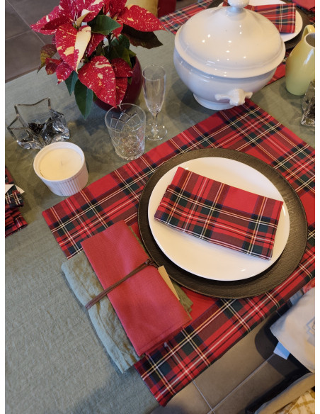 335 Set 6 Tovaglioli cotone tinto filo