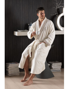 LEONARDO Accappatoio spugna cotone ricamo cifra 2