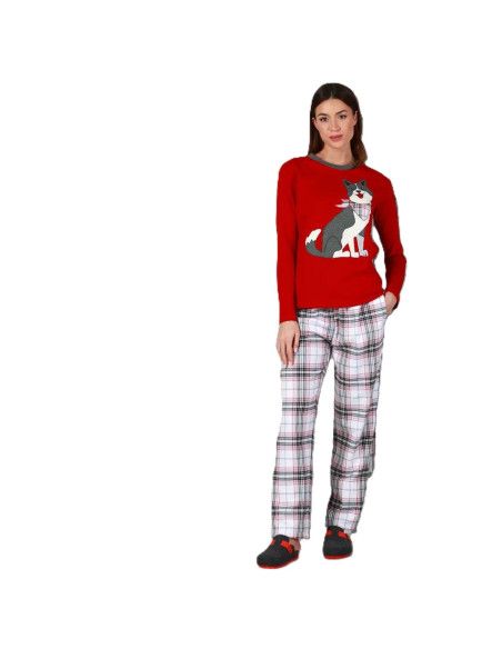 BAU Pigiama donna puro cotone interlock flanella