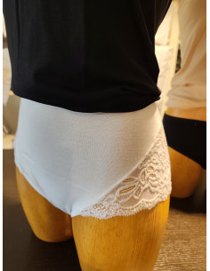 PIZZO SLIP DONNA 94 Puro Cotone filo scozia bianco