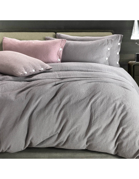 ISEA Copripiumino matrimoniale cotone tinto filo