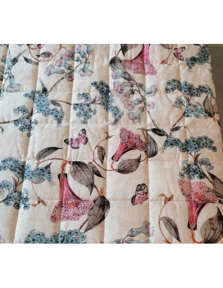 CAMPANULA Copriletto trapuntato matrimoniale cotone percalle