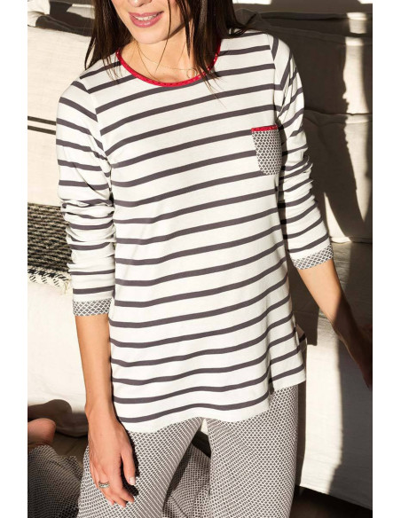 SALDI Pigiama CANAT  Pigiama donna cotone maglina jersy