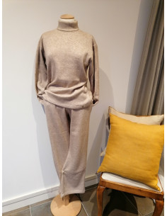 SALE Tuta Pigiama viscosa con collo alto in felpina