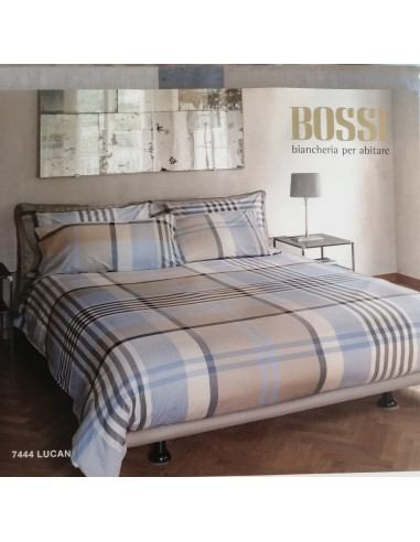 LUCAN Copripiumino con Federa piazza e mezza cotone tinto filo