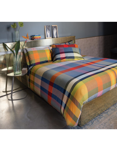 LIVELY Parure copripiumino matrimoniale cotone tinto filo