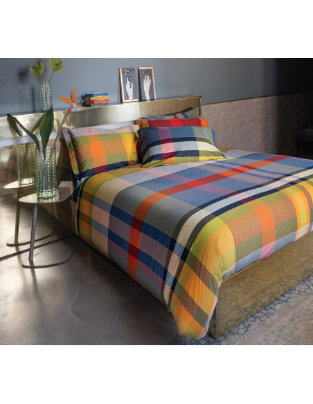 LIVELY Parure copripiumino piazza e mezza cotone tinto filo