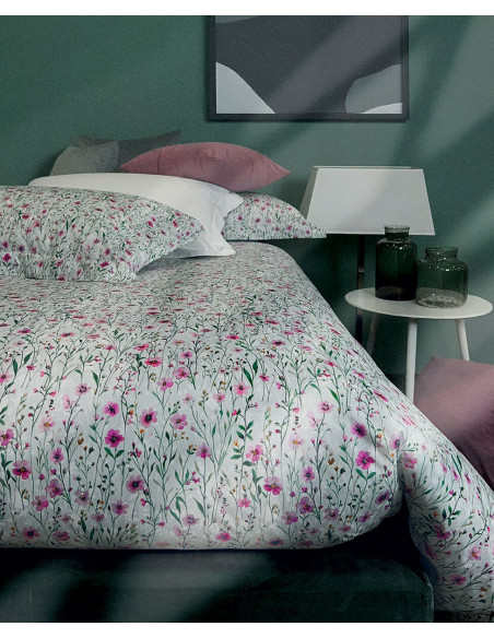 NINFA Copripiumino matrimoniale raso cotone