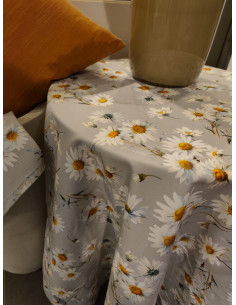 MARGARiTAS Tovaglia cotone panama stampa margherite