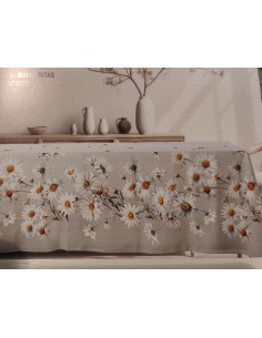 MARGARiTAS Tovaglia cotone panama stampa margherite 2