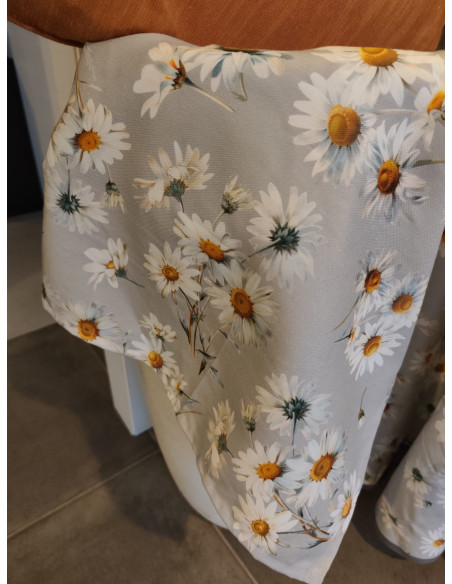 MARGARITAS Canovaccio cotone panama fantasia margherite