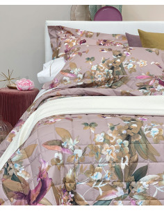 DELIA Copriletto stampa su percalle cotone