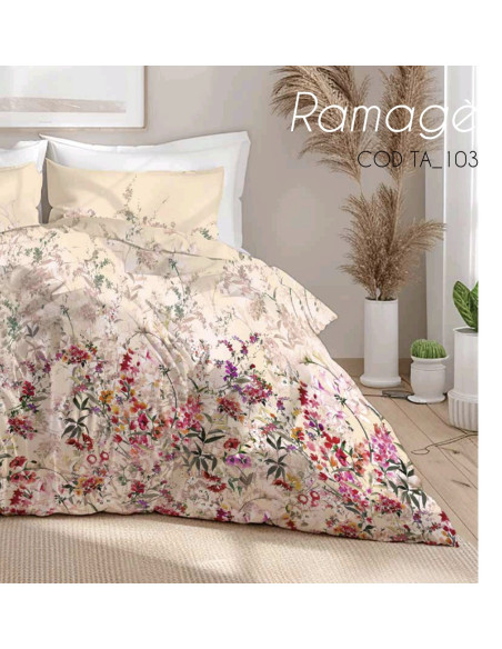 RAMAGE  Copripiumino con federe matrimoniale cotone percalle fine