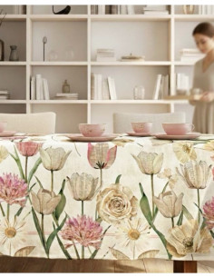 PAPER Tovaglia da 8 stampa digitale su cotone panama