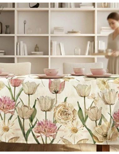 PAPER Tovaglia da 8 stampa digitale su cotone panama