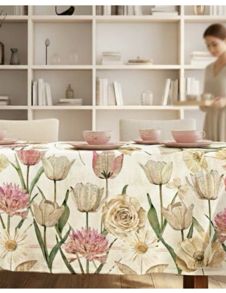 PAPER Tovaglia da 8 stampa digitale su cotone panama