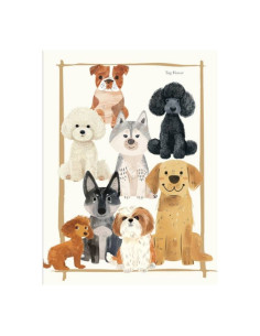 AMICI Canovaccio cotone panama  stampa digitale cagnolini 2