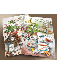 THE' Coppia Canovacci puro lino stampa digitale