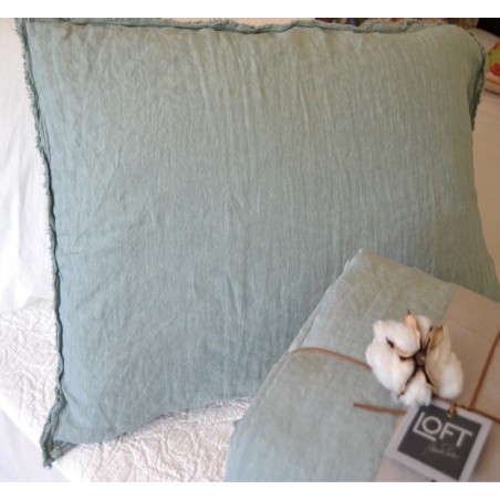 BIANCO PERLA -CANNES Completo Lenzuolo matrimoniale  puro lino stone wash NO STIRO!