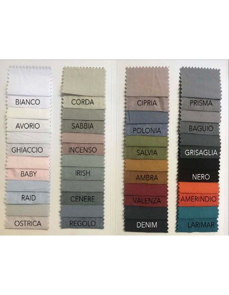 BIANCO PERLA CANNES Completo Lenzuolo matrimoniale  puro lino stone wash NO STIRO!