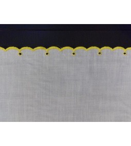 Tendina-50% a metraggio ricamo mela su tessuto misto lino 2