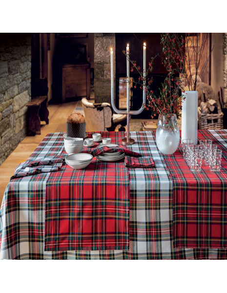 TOVAGLIA 335 Tartan Puro cotone tinto filo varie misure