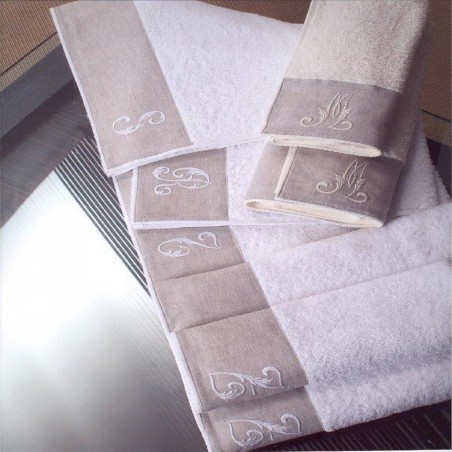 DEA  Asciugamani con ricamo CIFRA Coppia Spugne con ricamo cifra personalizzata