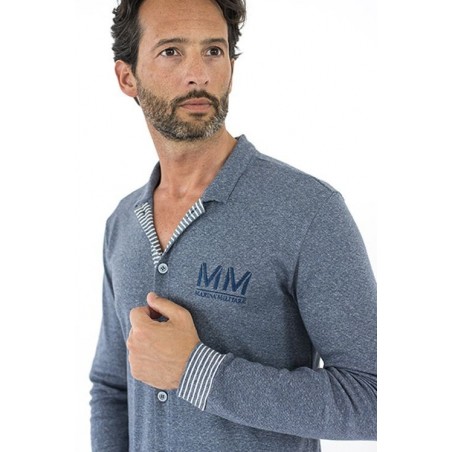 M/M Pigiama uomo aperto maglina Jersy puro cotone