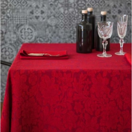 NARNI SOFT Tovaglietta quadrata Rossa Jacquard 98x98