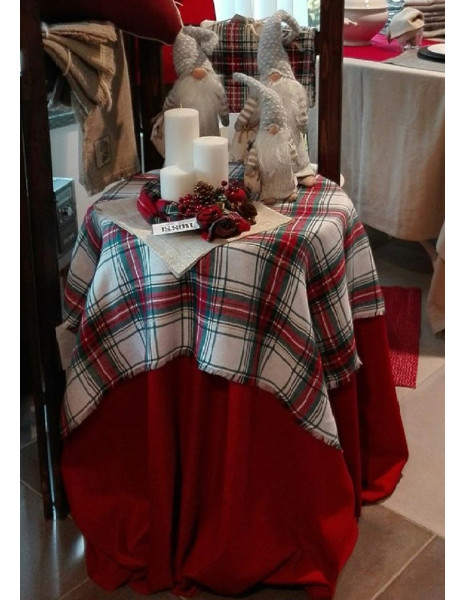 TARTAN SOFT lurex Tovaglietta quadrata