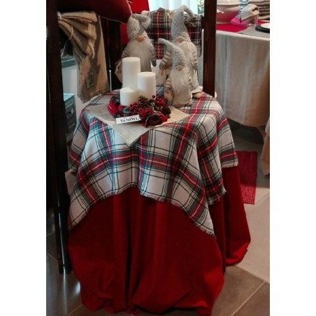 TARTAN SOFT lurex Tovaglietta quadrata