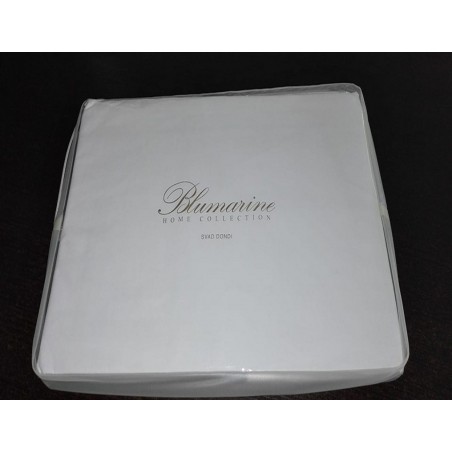 BLUMARINE Lenzuolo matrimoniale con angoli cotone percalle colore bianco