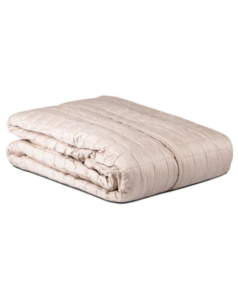 FINISETA Copriletto matrimoniale trapuntato raso cotone