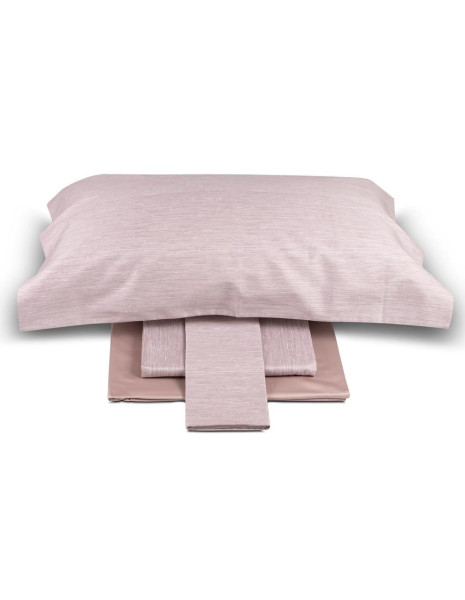 FINISETA Completo Lenzuolo matrimoniale raso cotone vari colori