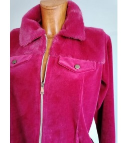 Offerta CANAT Vestaglia donna velour tessuto ciniglia ecopelliccia 2