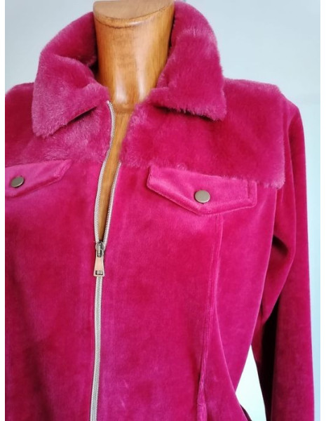 Offerta CANAT Vestaglia donna velour tessuto ciniglia ecopelliccia