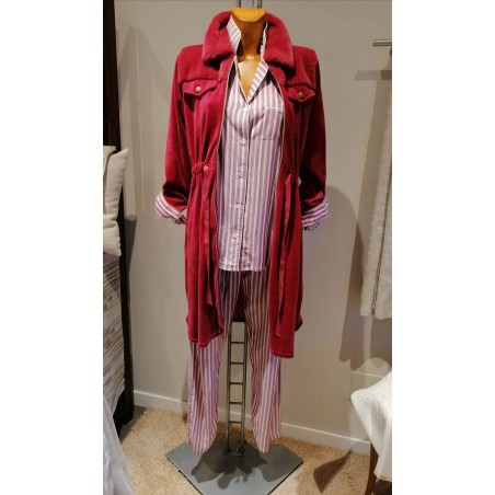 Offerta CANAT Vestaglia donna velour tessuto ciniglia ecopelliccia