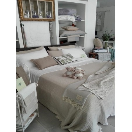 CANAPA Completo letto matrimoniale canapa e cotone