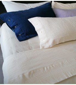 LINO Coppia Federe puro lino stone wash no stiro