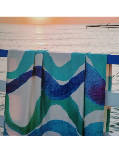 offerta ARCOLAIO - NETTUNO Tovaglia quadrata cotone jacquard stampa piazzata