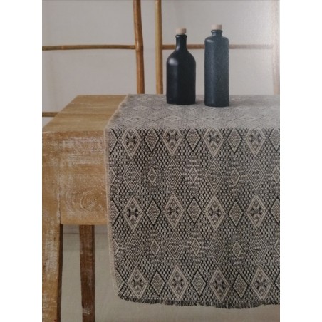 GRECALE -30% Runner tessuto jacquard lino